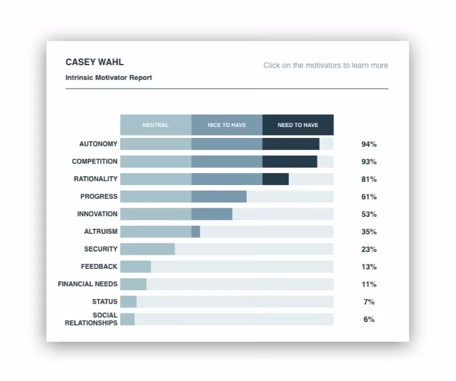 Intrinsic Motivator Report