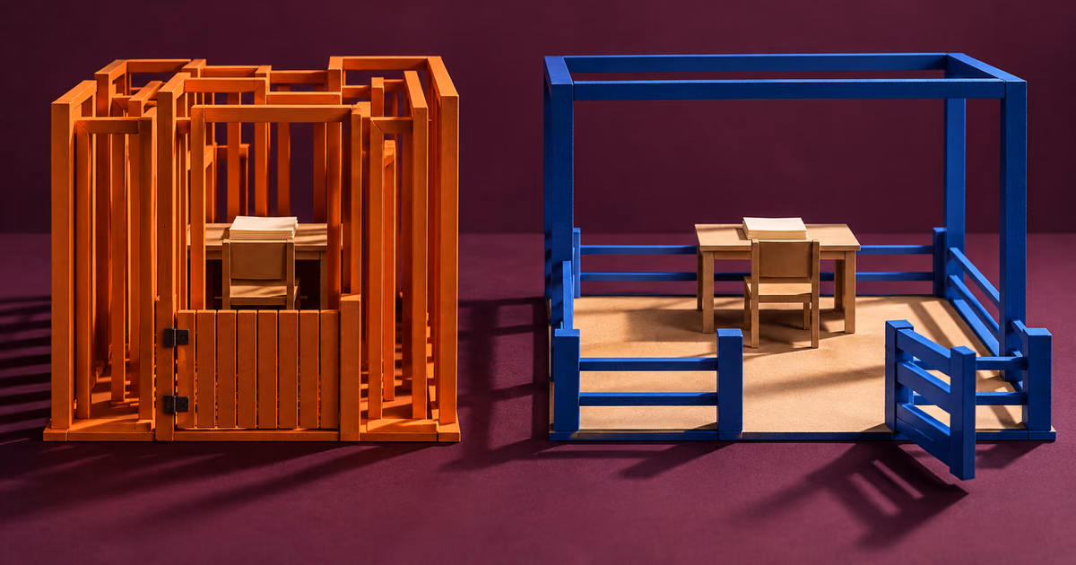 Two model workspaces show close control and room to decide within clear boundaries.